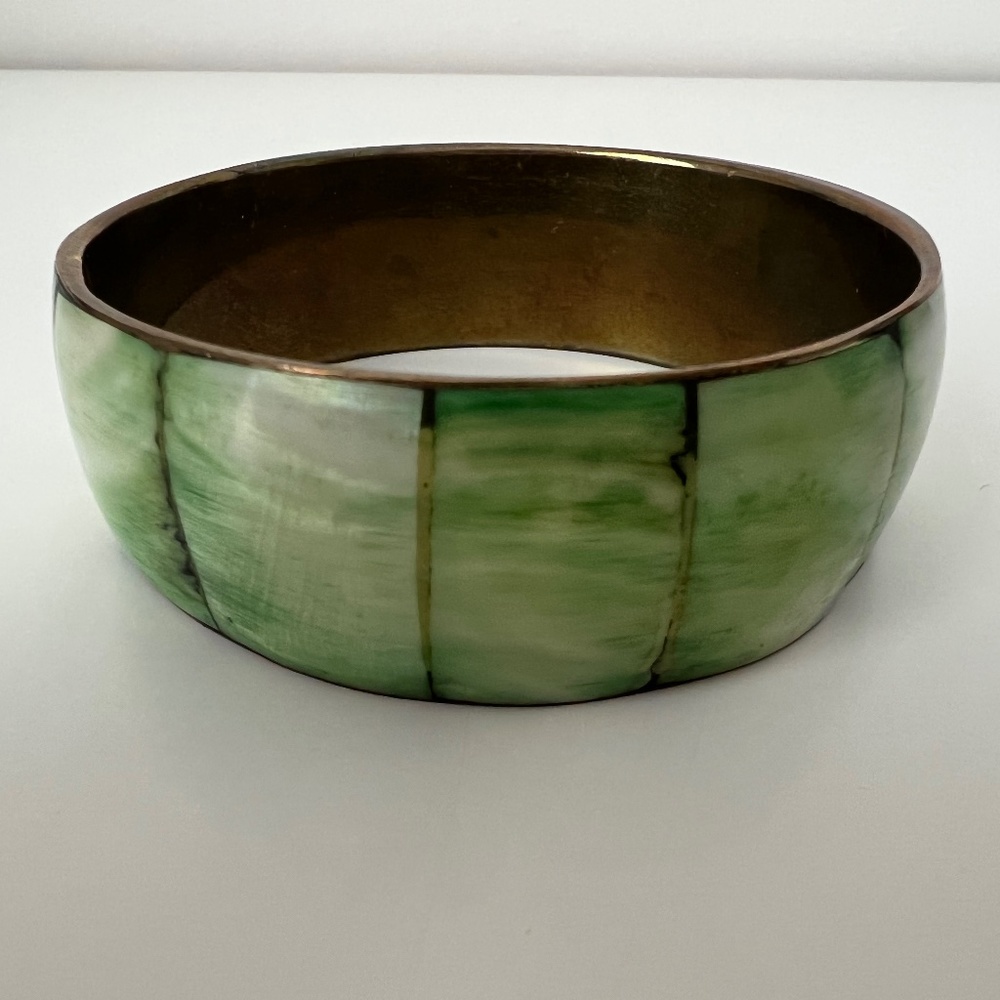 Vintage bracelet green incrustation